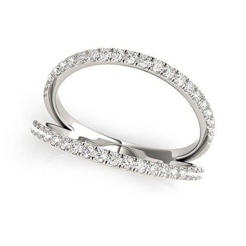 14K White Gold Diamond Split Band Ring (1/4 ct. tw.)
