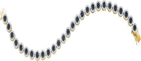 3  5-8ctw-diamond Brown Flower Bracelet