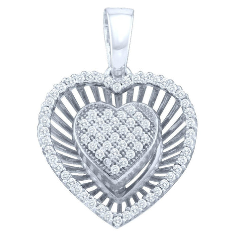 1-4ctw-diamond Heart Pendant