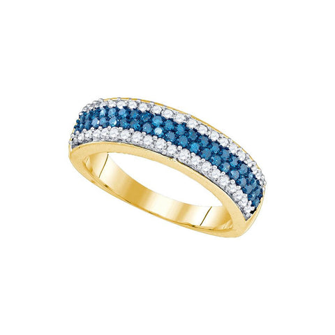 7-8CT-Diamond FASHION BLUE RING