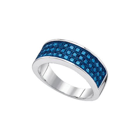 5-8CT-Diamond COLOR FASHION BLUE RING