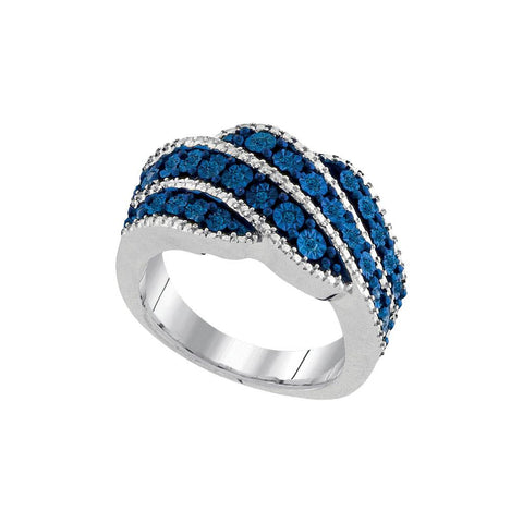 1-8CTW-Diamond FASHION BLUE RING