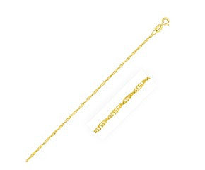 Singapore Chain in 10K Yellow Gold (1.5 mm)