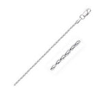 Round Wheat Chain in 14K White Gold (1.5 mm)