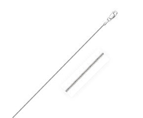 Round Snake Chain in 14K White Gold (0.9 mm)