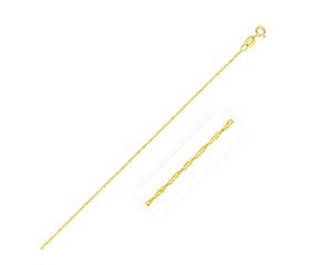 Singapore Chain in 10K Yellow Gold (0.8 mm)