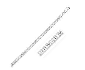 Solid Miami Cuban Chain in 14K White Gold (4.4mm)