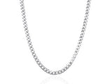 Solid Miami Cuban Chain in 14K White Gold (4.4mm)