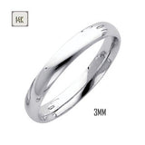 14K White Gold 3MM Classic Comfort Fit Wedding Band