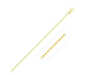 Solid Diamond Cut Rope Chain in 14K Yellow Gold (1.25 mm)