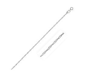 Singapore Chain in 14K White Gold (1.0 mm)