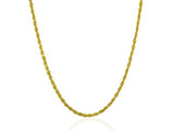 Solid Diamond Cut Rope Chain in 14K Yellow Gold (2.75mm)