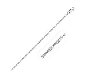 Singapore Chain in 14K White Gold (2.1 mm)