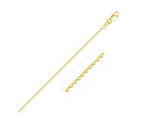 Round Cable Link Chain in 14K Yellow Gold (1.5 mm)