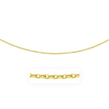 3.5mm 14K Yellow Gold Pendant Chain with Textured Links