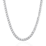 5.8mm 14K White Gold Solid Miami Cuban Chain