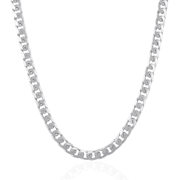 5.8mm 14K White Gold Solid Miami Cuban Chain