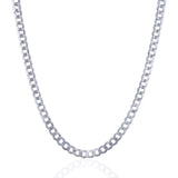 4.7mm 14K White Gold Solid Curb Chain