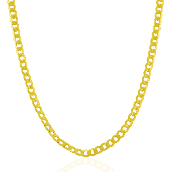 4.4mm 14K Yellow Gold Curb Chain