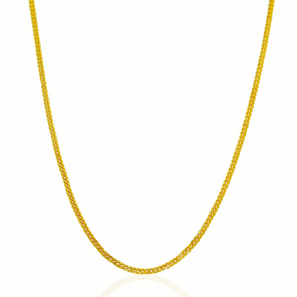2.0mm 14K Yellow Gold Gourmette Chain