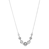 Necklace with Textured Ball Beads in Sterling Silver