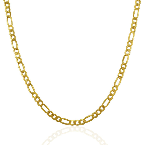 3.5mm 14K Yellow Gold Lite Figaro Chain