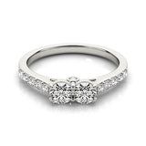 14K White Gold Round Two Stone Diamond Ring (3/4 ct. tw.)