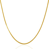 1.5mm 14K Yellow Gold Gourmette Chain