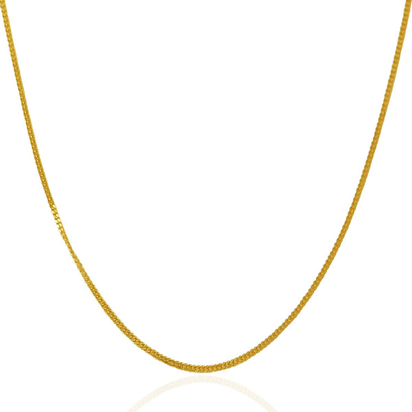 1.5mm 14K Yellow Gold Gourmette Chain