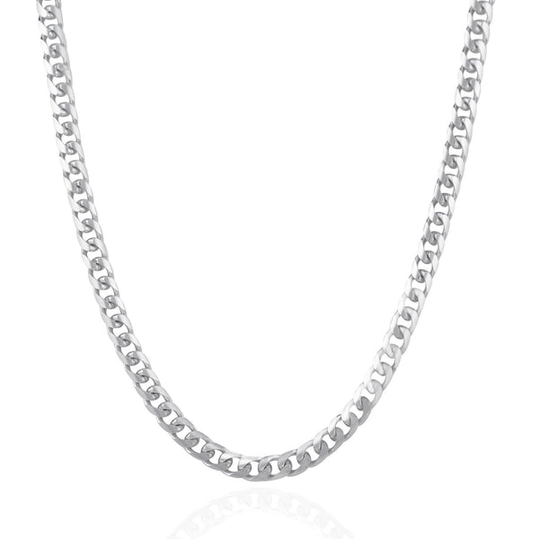 4.4mm 14K White Gold Solid Miami Cuban Chain
