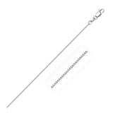 0.6mm 14K White Gold Classic Box Chain