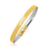 6.0 mm 14K Two Tone Gold Reversible Omega
