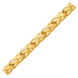 14K Yellow Gold Fancy Basket Weave Line Bracelet