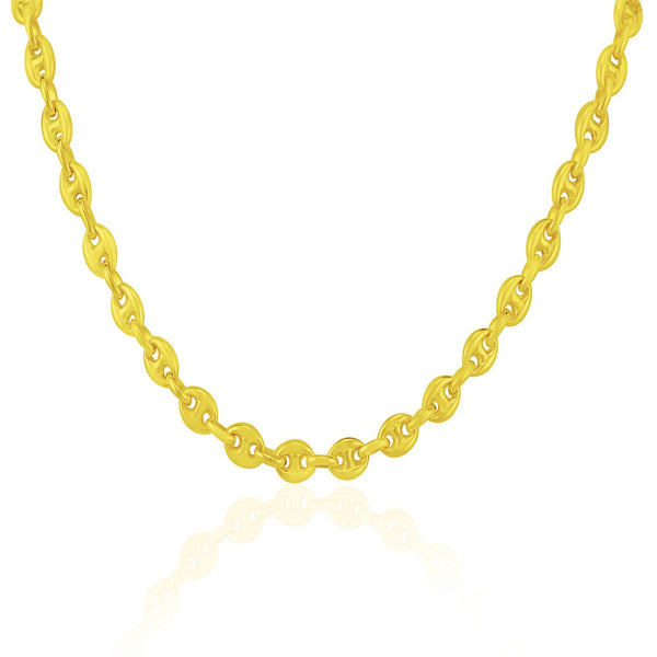 4.7mm 14K Yellow Gold Puffed Mariner Link Chain