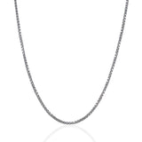 1.8mm Sterling Silver Rhodium Plated Box Chain