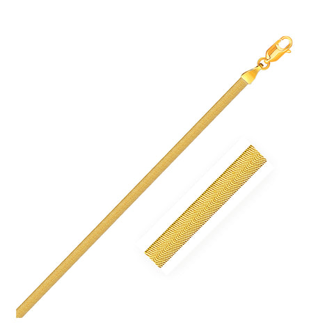 3.0mm 14K Yellow Gold Super Flex Herringbone Chain
