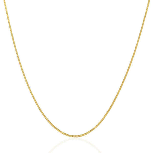 1.0mm 14K Yellow Gold Gourmette Chain