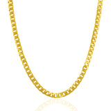 4.4mm 14K Yellow Gold Solid Miami Cuban Chain