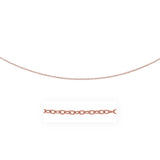2.5mm 14K Rose Gold Pendant Chain with Textured Links