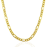 4.6mm 10K Yellow Gold Lite Figaro Chain