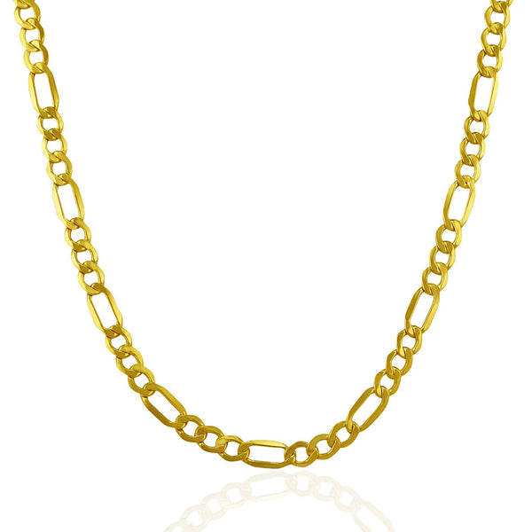 4.6mm 10K Yellow Gold Lite Figaro Chain
