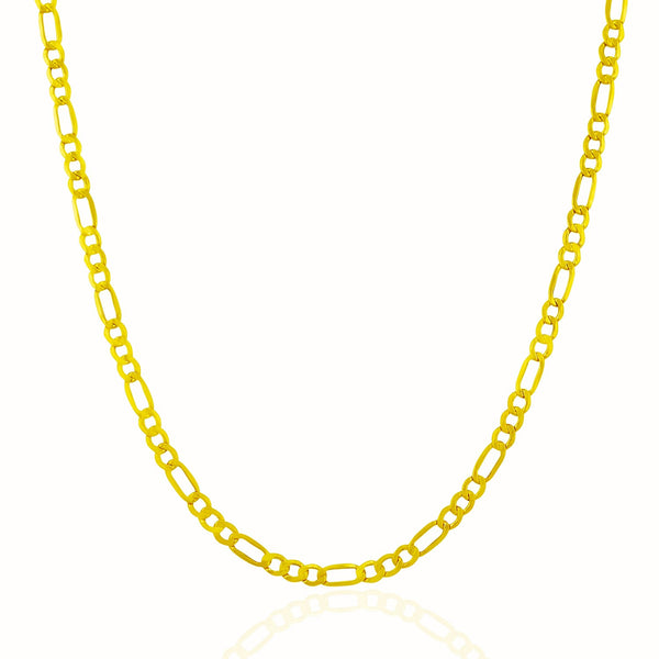 2.8mm 10K Yellow Gold Lite Figaro Chain
