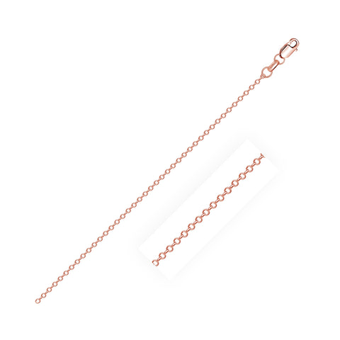 0.8mm 14K Yellow Roe Cable Link Chain