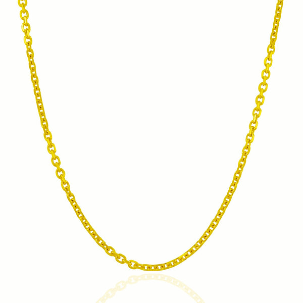 3.1mm 14K Yellow Gold Cable Link Chain