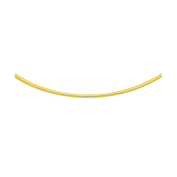 14K Yellow Gold Classic Omega Style Necklace (2 mm)