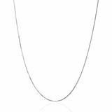 1.0mm 14K White Gold Gourmette Chain