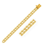 5.0 mm 14K Yellow Gold Dual Row Rope Bracelet