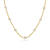 14K Yellow Gold CZ By the Yard Long Links