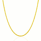 2.25mm 10K Yellow Gold Solid Diamond Cut Rope Chain