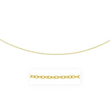 2.5mm 14K Yellow Gold Pendant Chain with Textured Links